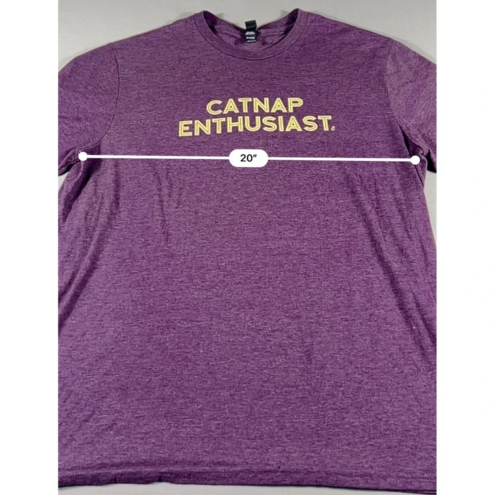 District Perfect Blend Catnap Enthusiast Graphic Tee Purple Heather L Womens